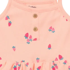 4-Pack Baby Girls Berries Sleeveless Bodysuits