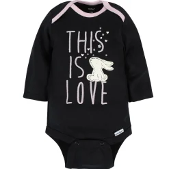 6-Pack Baby Girls Bunny Long Sleeve Onesies® Bodysuits