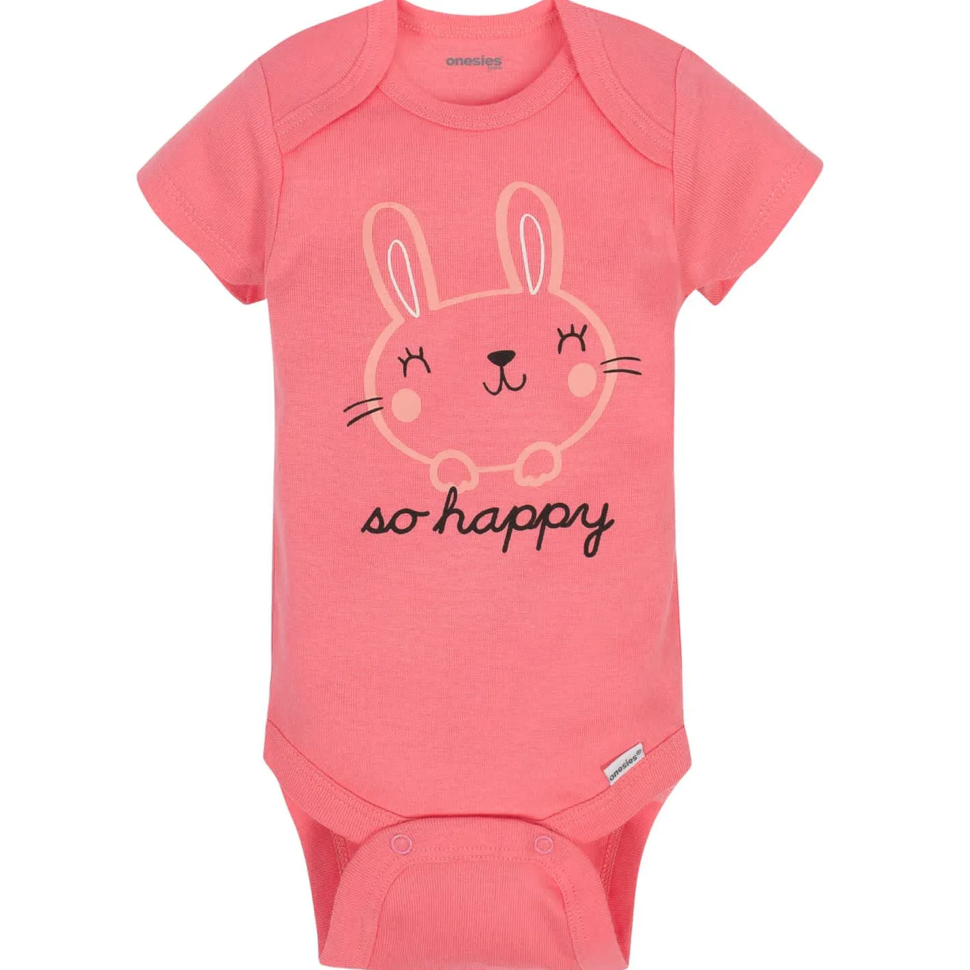 8-Pack Baby Girls Bunny Onesies® Brand Bodysuits