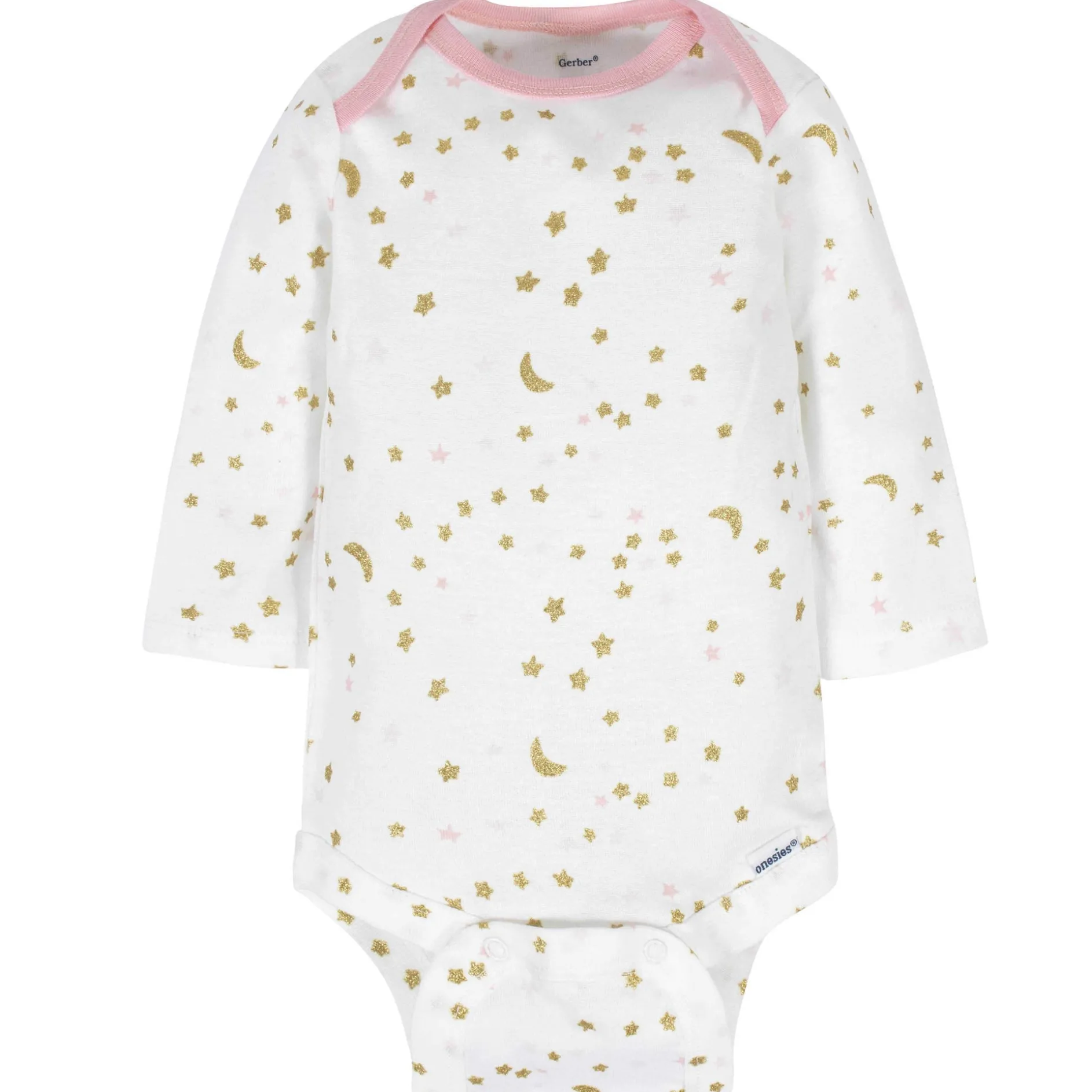 6-Pack Baby Girls Castle Long Sleeve Onesies® Bodysuits