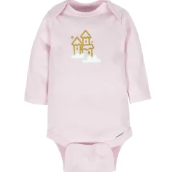 6-Pack Baby Girls Castle Long Sleeve Onesies® Bodysuits