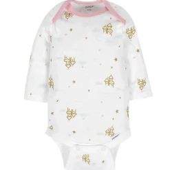6-Pack Baby Girls Castle Long Sleeve Onesies® Bodysuits