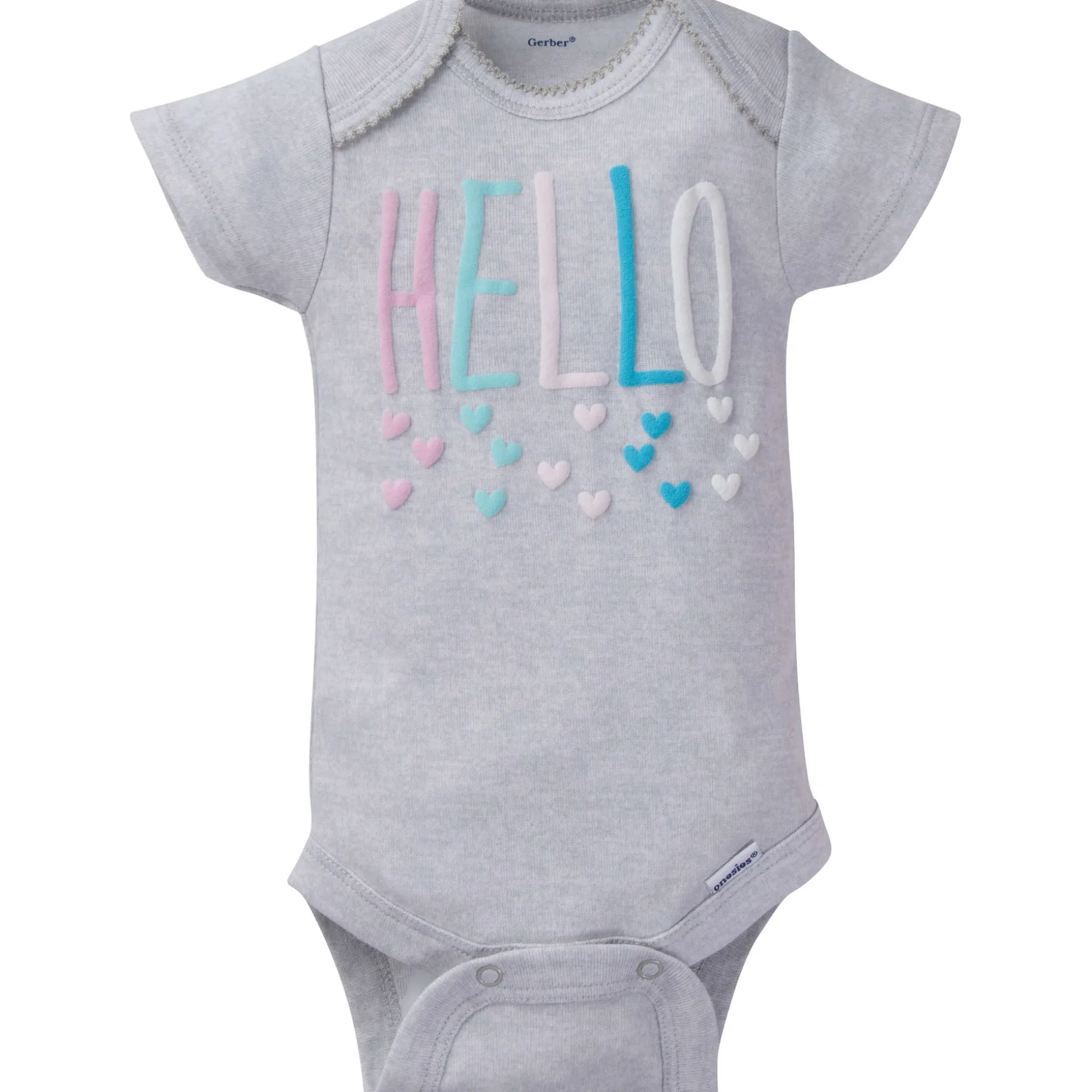 8-Pack Baby Girls Clouds Short-Sleeve Onesies® Bodysuits
