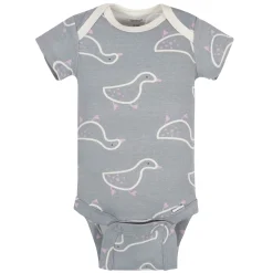 5-Pack Baby Girls Comfy Stretch Ducklings Short Sleeve Onesies® Bodysuits