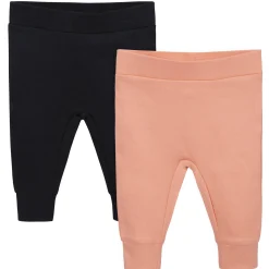 2-Pack Baby Girls Comfy Stretch Orange & Black Pants