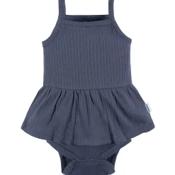 3-Pack Baby Girls Coral, Gray, & Navy Sleeveless Skirted Onesies® Bodysuits