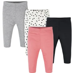4-Pack Baby Girls Dots Pants