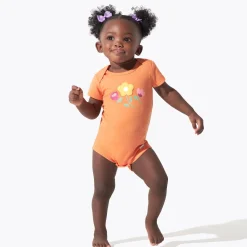 8-Pack Baby Girls Floral Fox Short Sleeve Onesies® Bodysuits