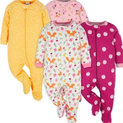4-Pack Baby Girls Floral Fox Sleep 'N Plays