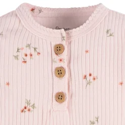 2-Pack Baby Girls Floral Henley Onesies® Bodysuits