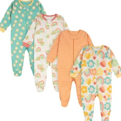 4-Pack Baby Girls Flower Power Sleep 'N Plays
