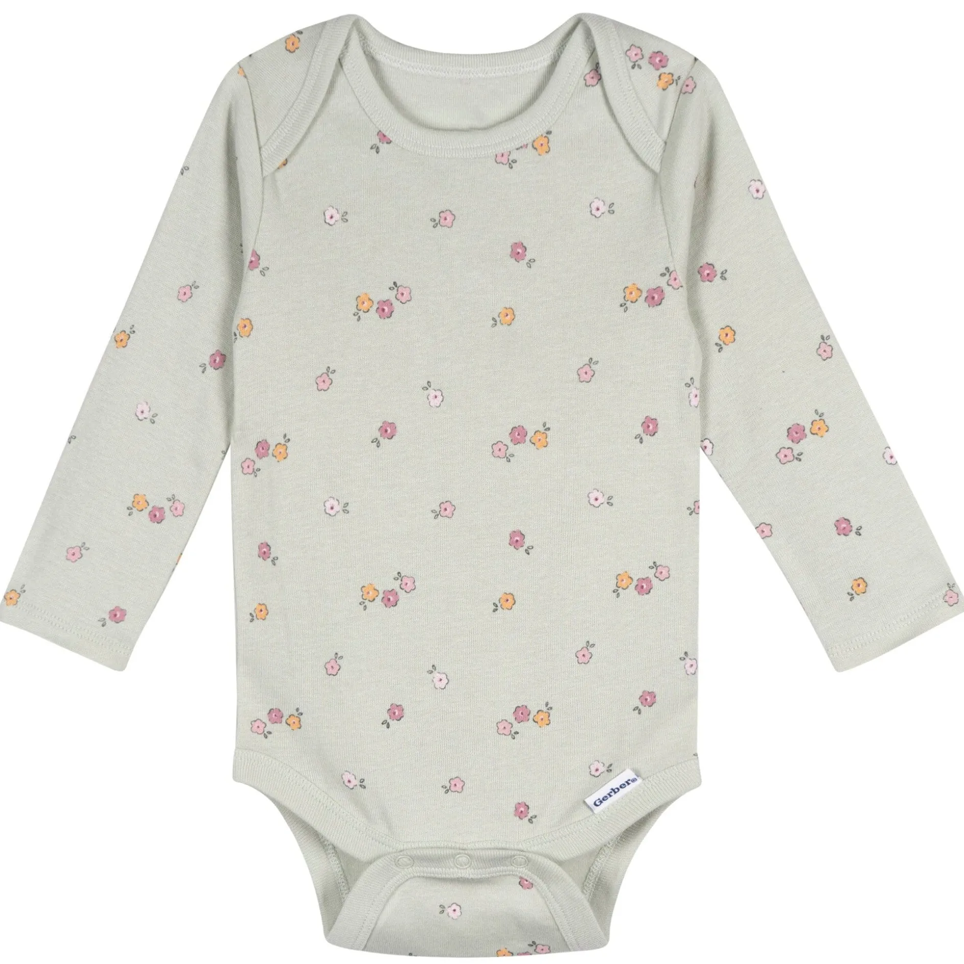 5-Pack Baby Girls Flowers Long Sleeve Bodysuits