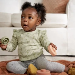 2-Pack Baby Girls Flower Toss Long Sleeve Onesies® Bodysuits