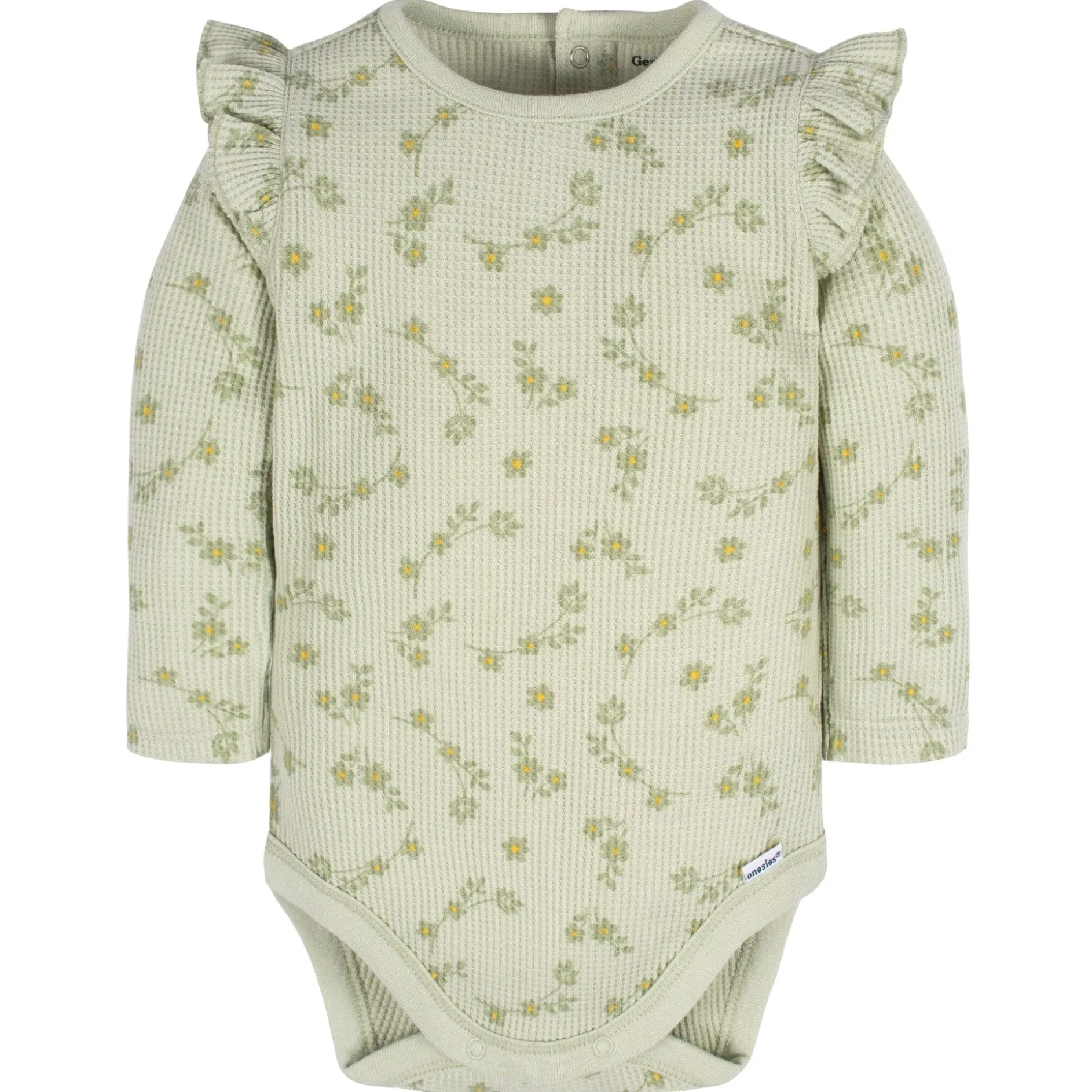 2-Pack Baby Girls Flower Toss Long Sleeve Onesies® Bodysuits