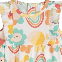 3-Pack Baby Girls Garden Rompers