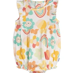 3-Pack Baby Girls Garden Rompers