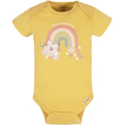 5-Pack Baby Girls Golden Floral Onesies® Bodysuits