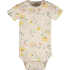 8-Pack Baby Girls Golden Floral Onesies® Bodysuits