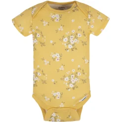 8-Pack Baby Girls Golden Floral Onesies® Bodysuits
