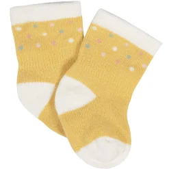 8-Pack Baby Girls Golden Floral Jersey Wiggle Proof® Socks