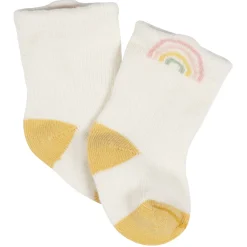 8-Pack Baby Girls Golden Floral Jersey Wiggle Proof® Socks