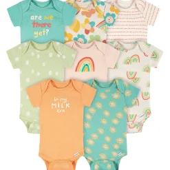8-Pack Baby Girls Good Days Short Sleeve Onesies® Bodysuits