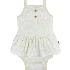 4-Pack Baby Girls Green Floral Sleeveless Onesies® Bodysuits