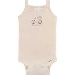 4-Pack Baby Girls Green Floral Sleeveless Onesies® Bodysuits