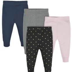 4-Pack Baby Girls Hearts Active Pants