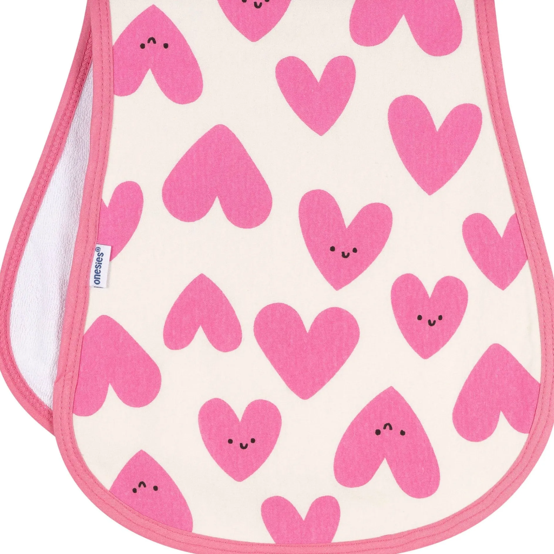 4-Pack Baby Girls Hearts & Flowers Burp Cloths