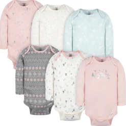 6-Pack Baby Girls Home Onesies® Bodysuits