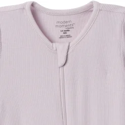 2-Pack Baby Girls Ivory Seashells Zip Front Viscose Rompers
