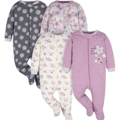 4-Pack Baby Girls Lavender Garden Sleep 'N Plays