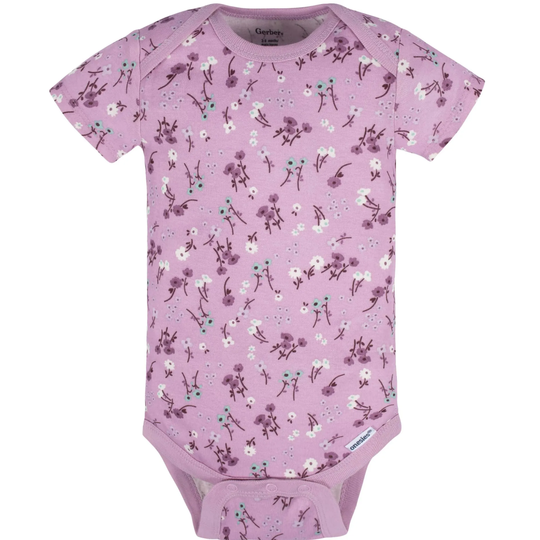 5-Pack Baby Girls Lavender Garden Onesies® Bodysuits
