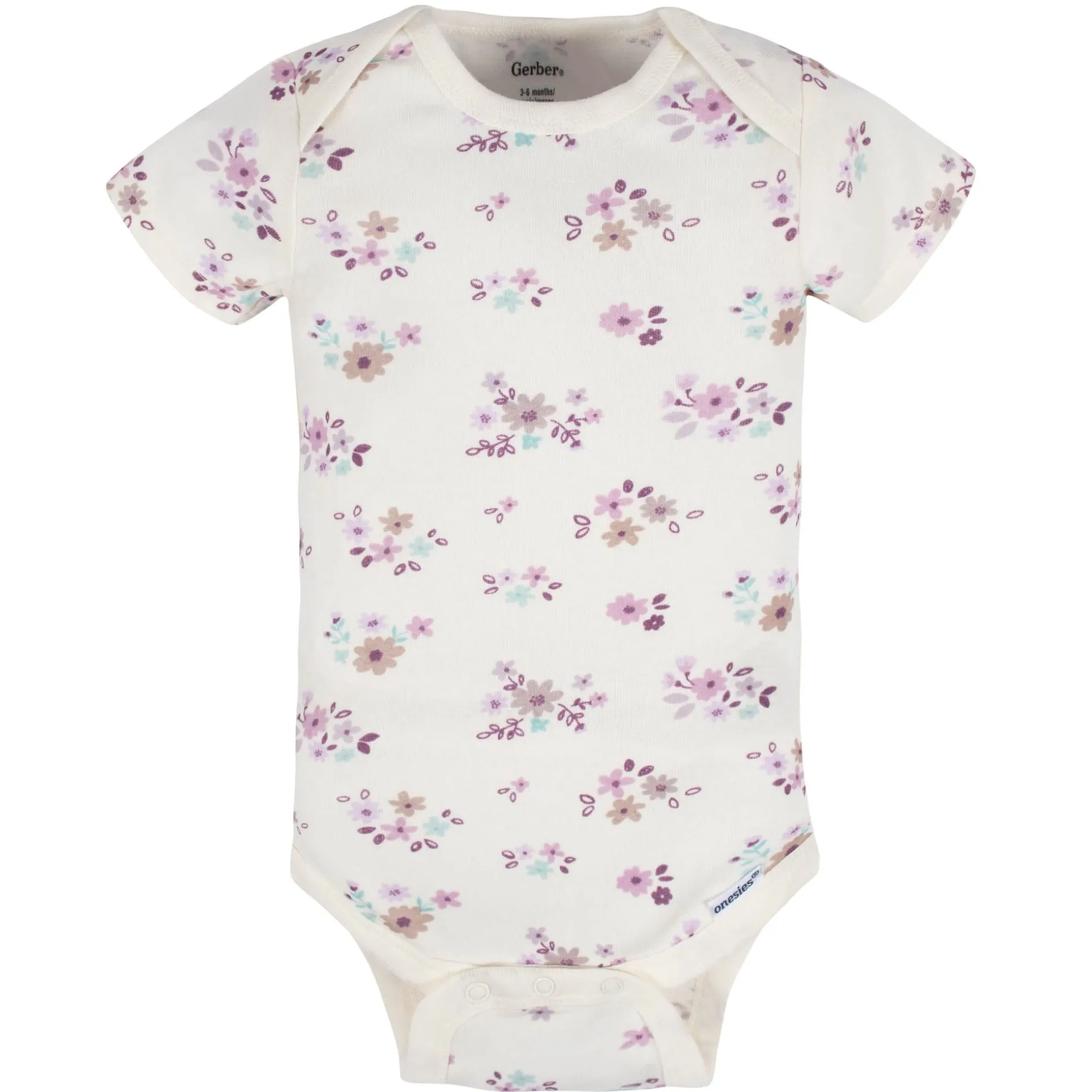 5-Pack Baby Girls Lavender Garden Onesies® Bodysuits