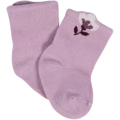 8-Pack Baby Girls Lavender Garden Jersey Wiggle Proof® Socks