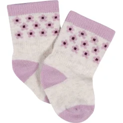 8-Pack Baby Girls Lavender Garden Jersey Wiggle Proof® Socks