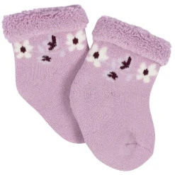 12-Pack Baby Girls Lavender Garden Terry Wiggle Proof® Socks