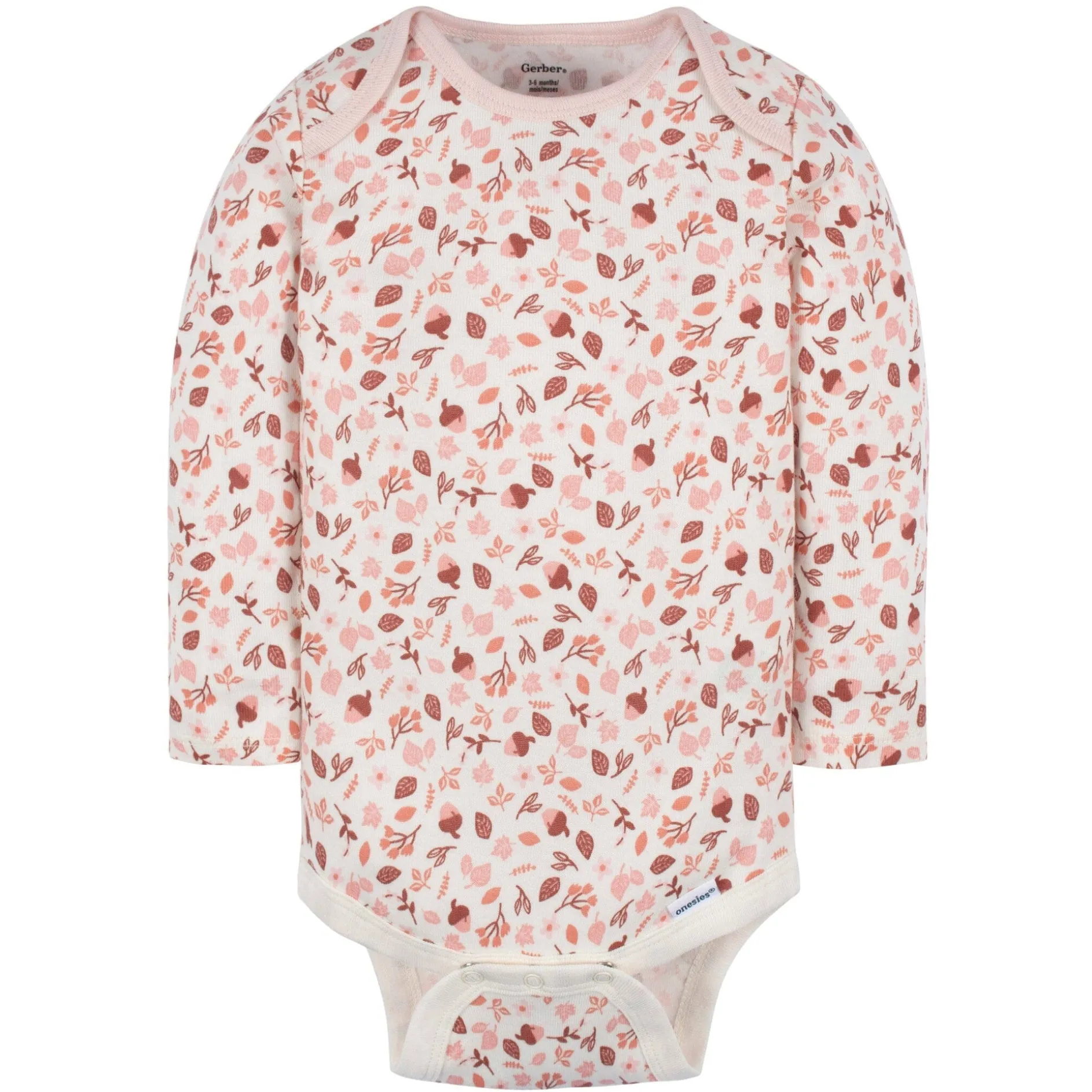 6-Pack Baby Girls Leaves Onesies® Bodysuits