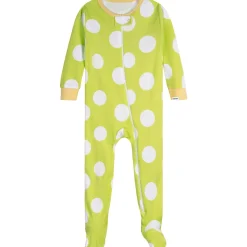 4-Pack Baby Girls Lemons Snug Fit Footed Pajamas
