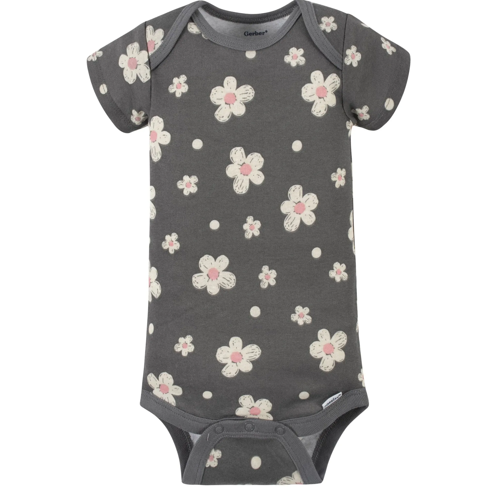 8-Pack Baby Girls Leopard Short Sleeve Onesies® Bodysuits