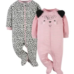2-Pack Baby Girls Leopard Sleep 'N Plays