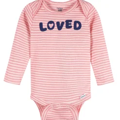 3-Pack Baby Girls Loved Long Sleeve Onesies® Bodysuits