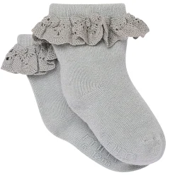 3-Pack Baby Girls Neutral Lace Socks