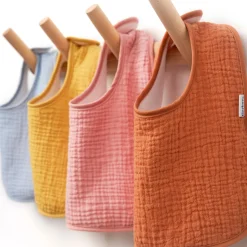 8-Pack Baby Girls Pastel Muslin Drooling Bibs