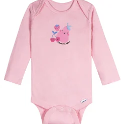 6-Pack Baby Girls Pears Long Sleeve Onesies® Bodysuits