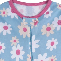 4-Pack Baby Girls Pears Snug Fit Footed Pajamas