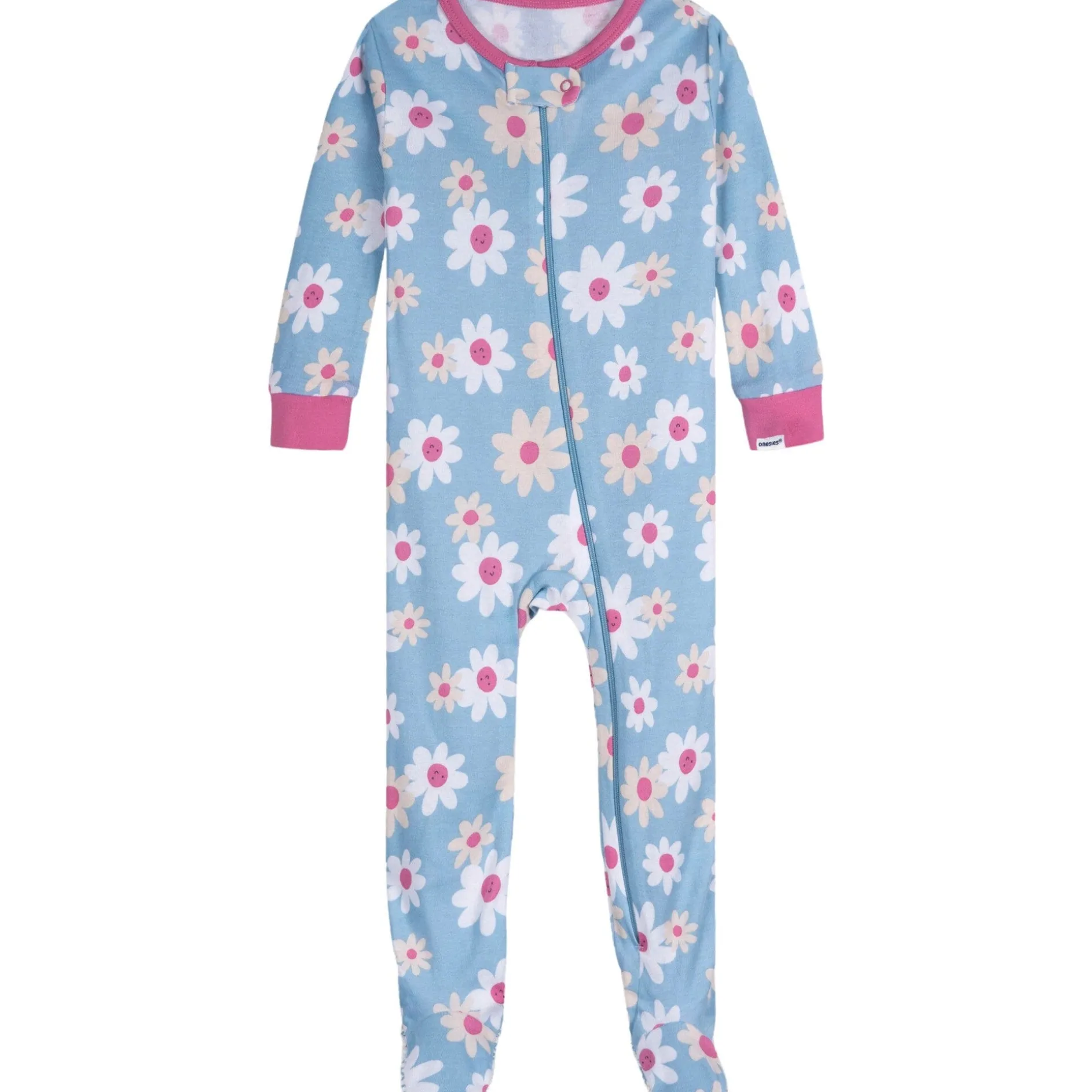 4-Pack Baby Girls Pears Snug Fit Footed Pajamas