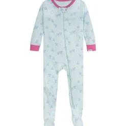 4-Pack Baby Girls Pears Snug Fit Footed Pajamas
