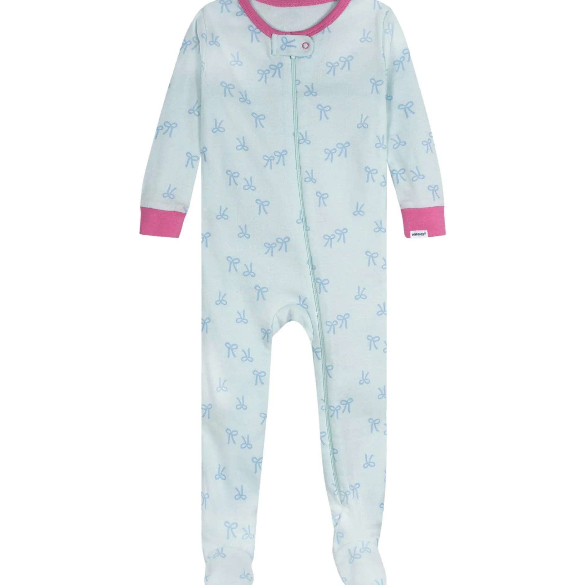 4-Pack Baby Girls Pears Snug Fit Footed Pajamas